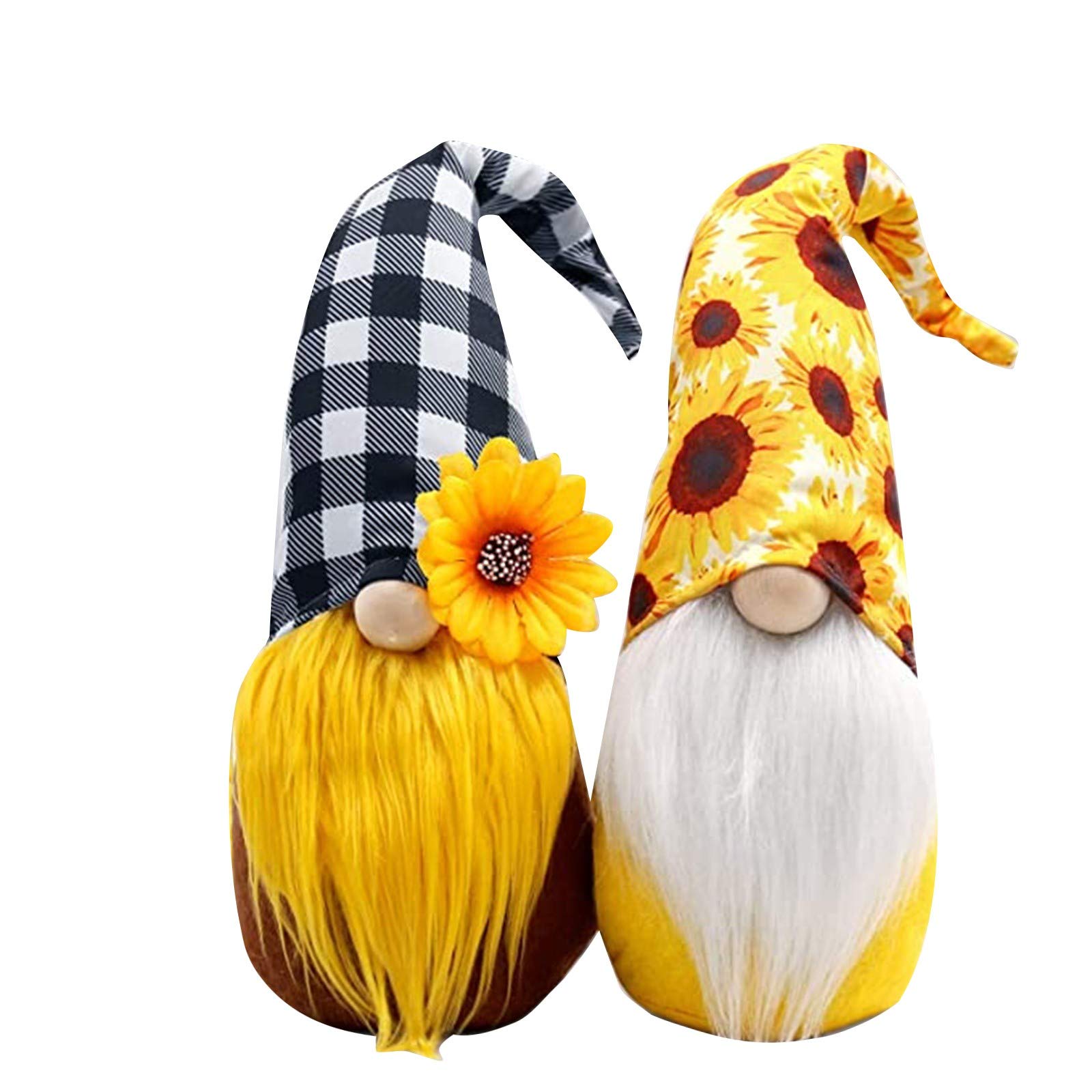 Sunflower Gnome Figurine - Scandinavian Farmhouse Kitchen Decor, Faceless Doll for Home & Garden - Perfect for Shelf Displays, Gift Giving & Cozy Farmhouse Aesthetics