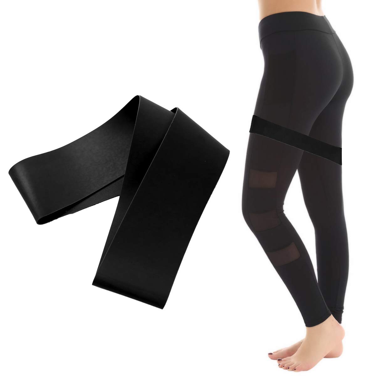 YiZYiF Skin-Friendly Resistance Bands Set for Strength Training, Home Gym, Yoga & Pilates - Arms, Legs, Pull Up Exercises - Black One Size - Perfect for Home Workouts, Fitness Enthusiasts & Physical Therapy