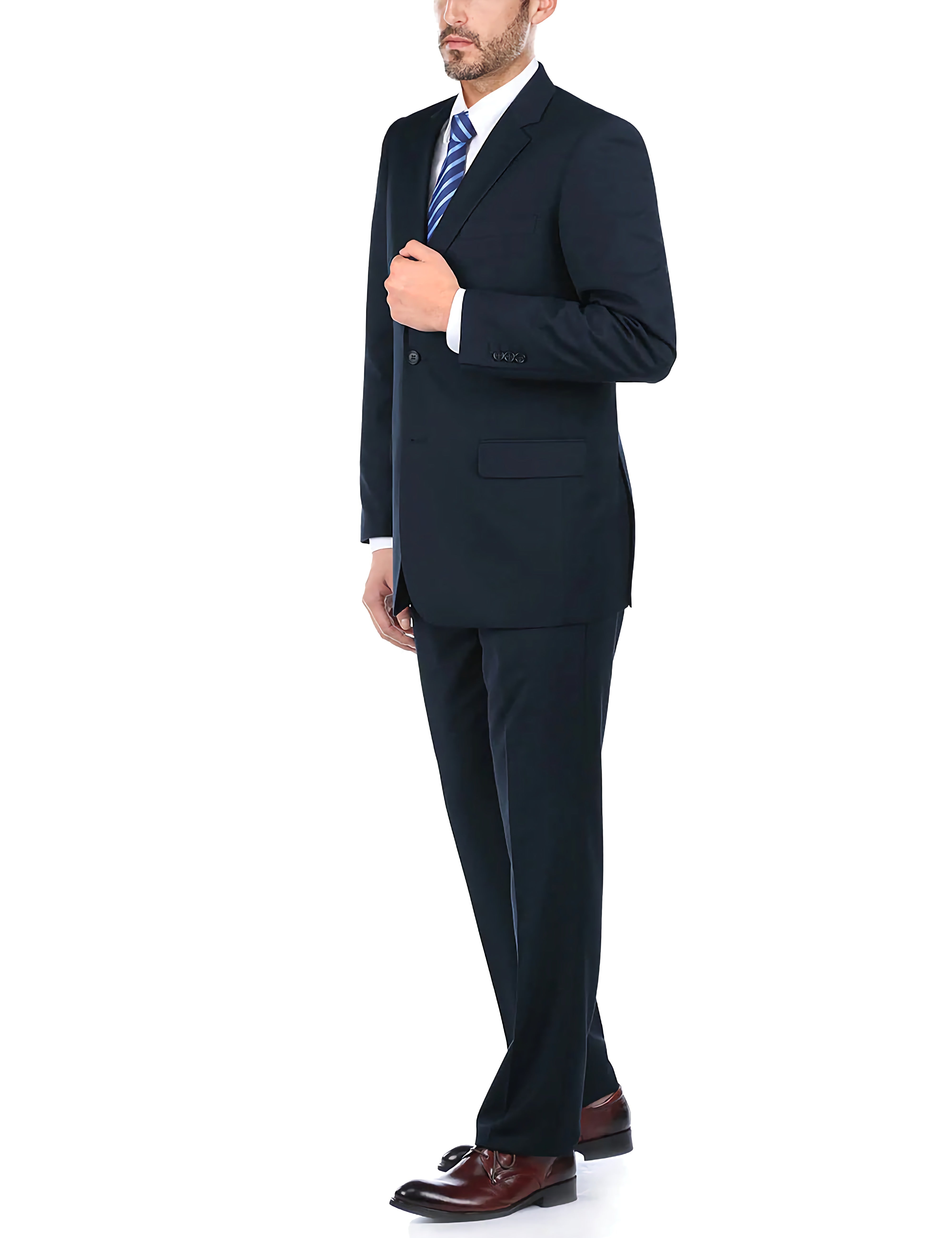 Classic 2-Piece Suit for Men - 2-Button Regular Fit Business Suit in Dark Navy Blue | Perfect for Weddings, Office & Formal Occasions