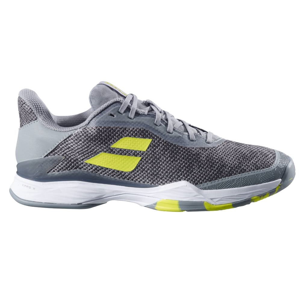 Babolat Jet Tere Clay Men's Tennis Shoes - Grey & Yellow | Non-Slip Clay Court Performance | Perfect for Outdoor Tennis Matches & Training