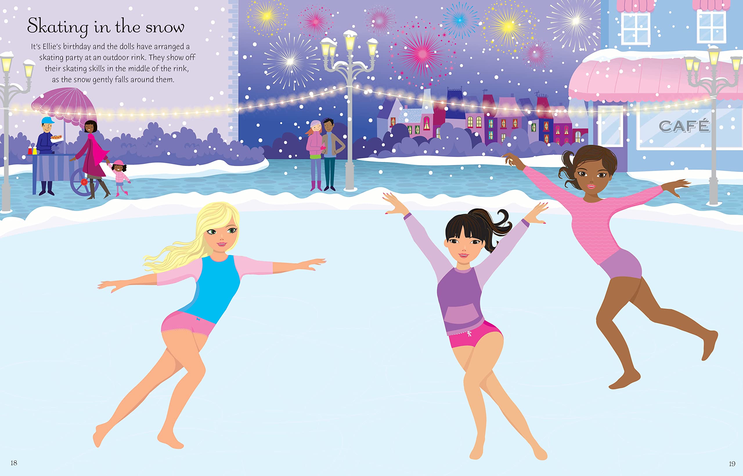 Sticker Dolly Dressing Ice Skaters - Fashion Sticker Activity Book for Kids | Perfect for Winter Crafts, Party Favors & Creative Play