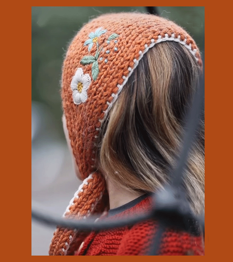 RKO Pumpkin Embroidered Head Scarf - Stylish Floral Hair Wrap for Women - Perfect for Fall Fashion, Outdoor Activities & Church Wear