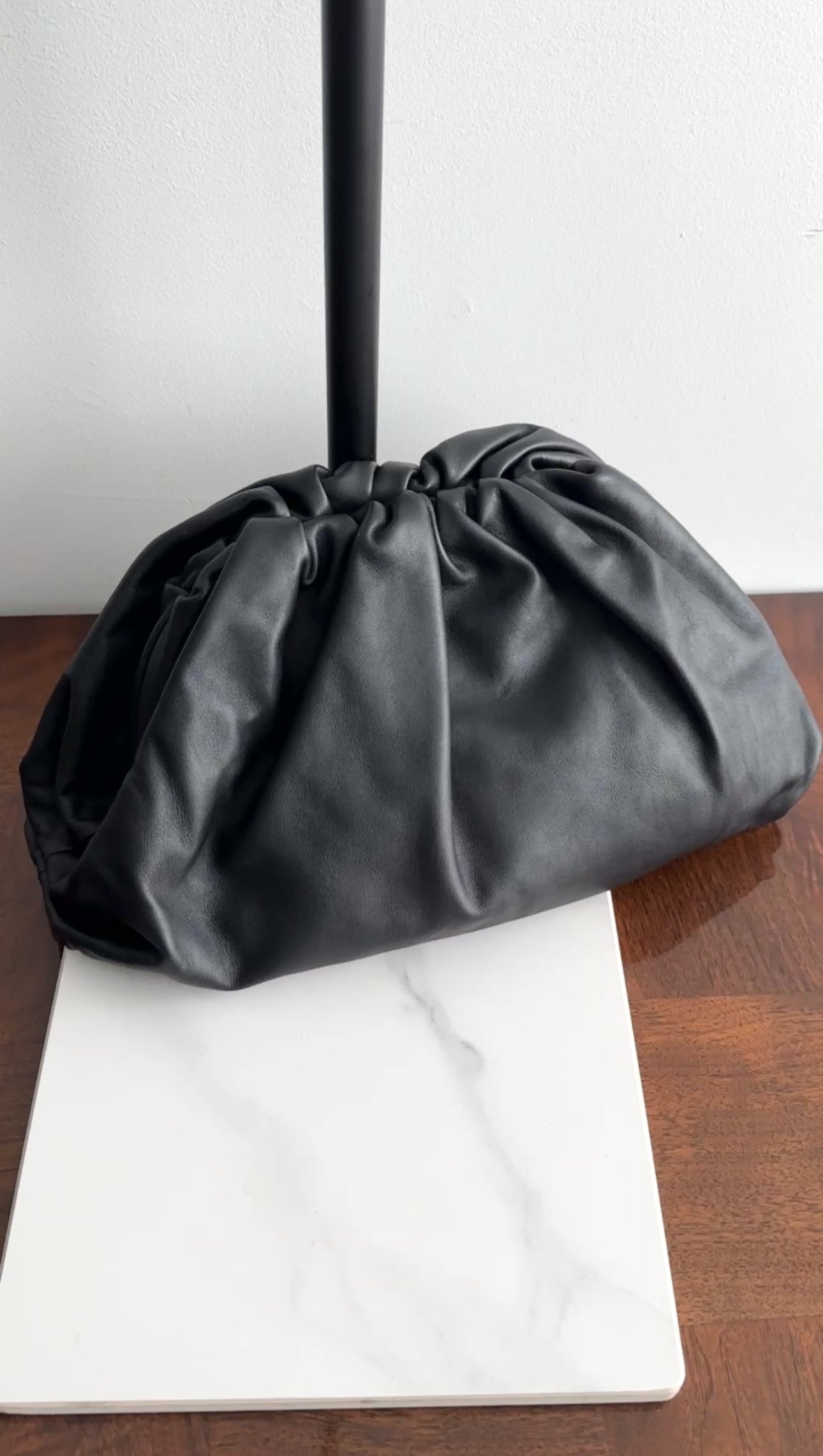 Bottega Veneta The Clutch Pouch - Black Leather Crossbody Bag for Women | Luxury Designer Handbag for Evening Parties & Special Occasions
