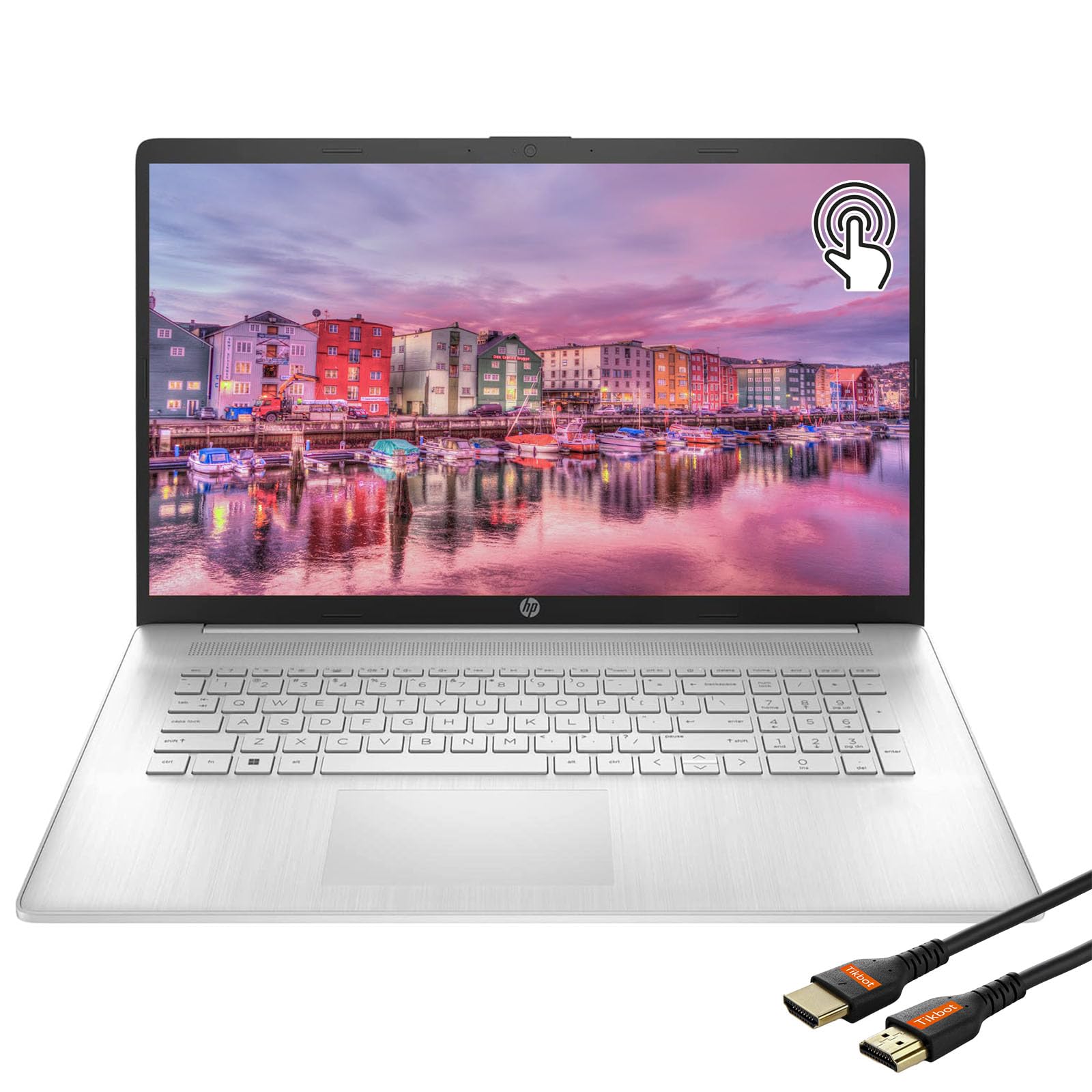HP 17-inch Touchscreen Laptop 2023 - Windows 11, AMD Ryzen 5 7530U (Faster Than i7-1165G7), 32GB RAM, 1TB PCIe SSD, Wi-Fi 6, USB-C, Backlit Numeric Keyboard, HD Webcam - Perfect for Home Office, Online Classes & Business Travel