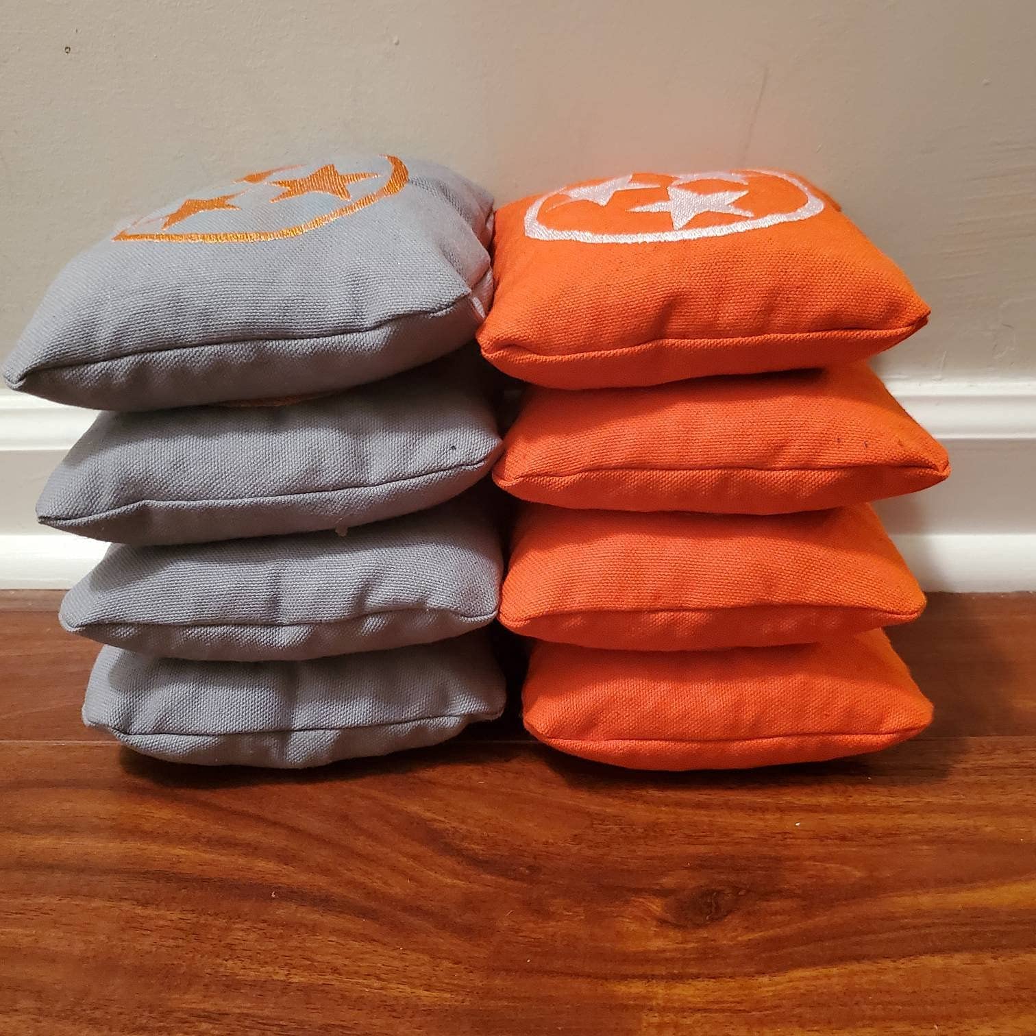 Premium Tennessee TriStar Cornhole Bags Set of 8 - Regulation Weight & Size for Outdoor Games, Tailgating, and Backyard Fun