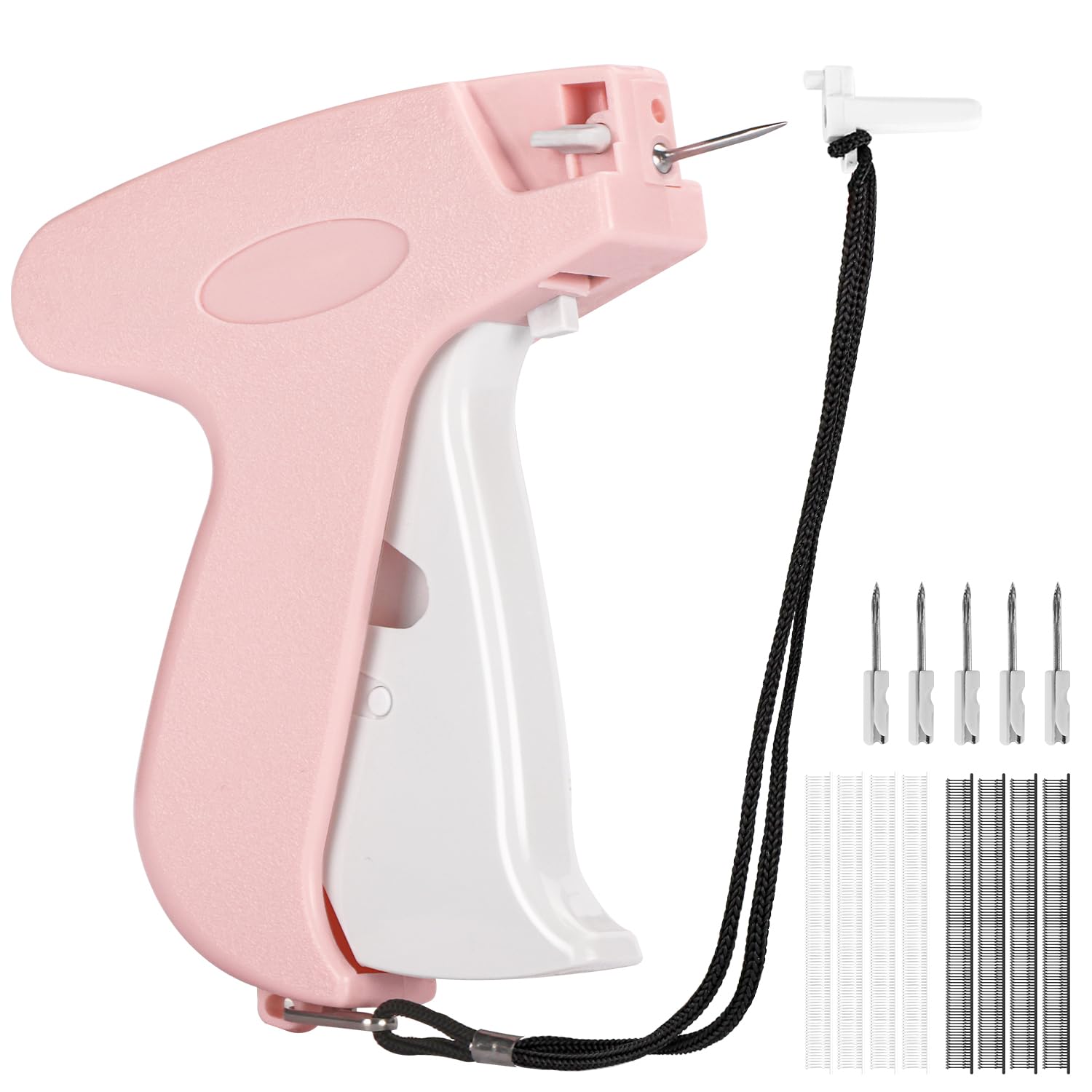 Stitch Gun for Clothes - Quick Clothing Repair Tool with 6 Fine Needles & 2000 Fasteners (1000 Black + 1000 White) | Mini Sewing Gun for Hemming, Quilting, Tagging & Fabric Fixing | Perfect for Emergency Repairs, DIY Projects & Tailoring
