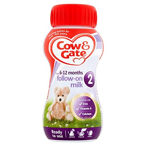 Cow & Gate Follow On Milk Powder for Babies 6-12 Months - 12 x 200ml Pack | Nutritious Infant Formula for Weaning & Growth Support | Perfect for Daycare, Travel & Nighttime Feeding