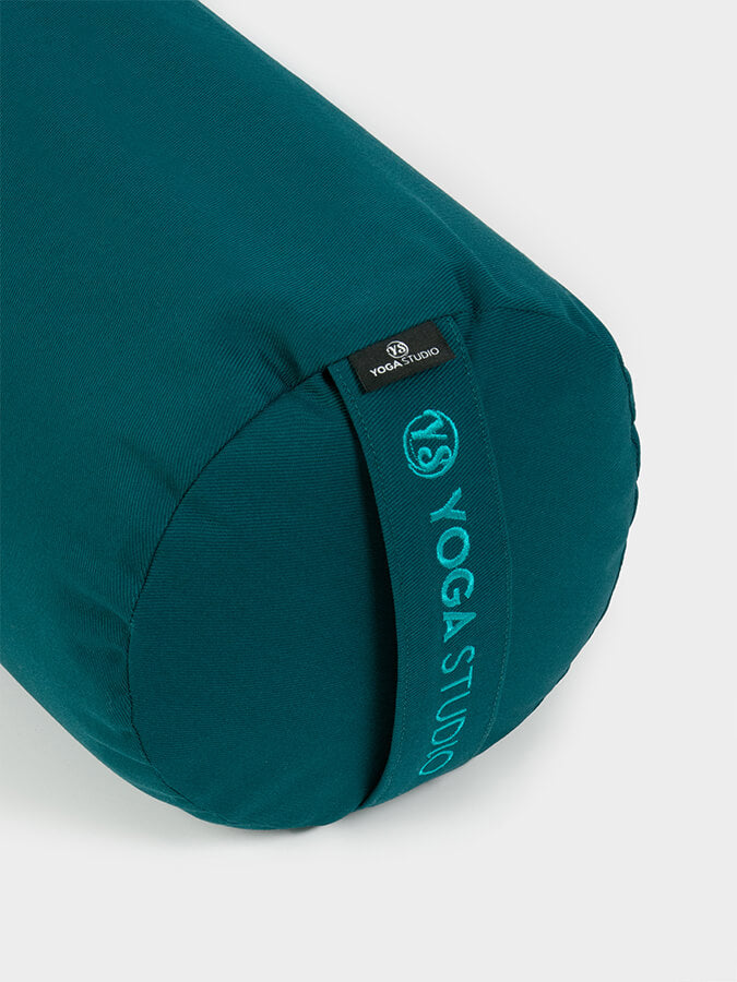 Organic Buckwheat Yoga Bolster Pillow with Drawstring - EU Certified for Hot Yoga, Meditation & Home Workouts