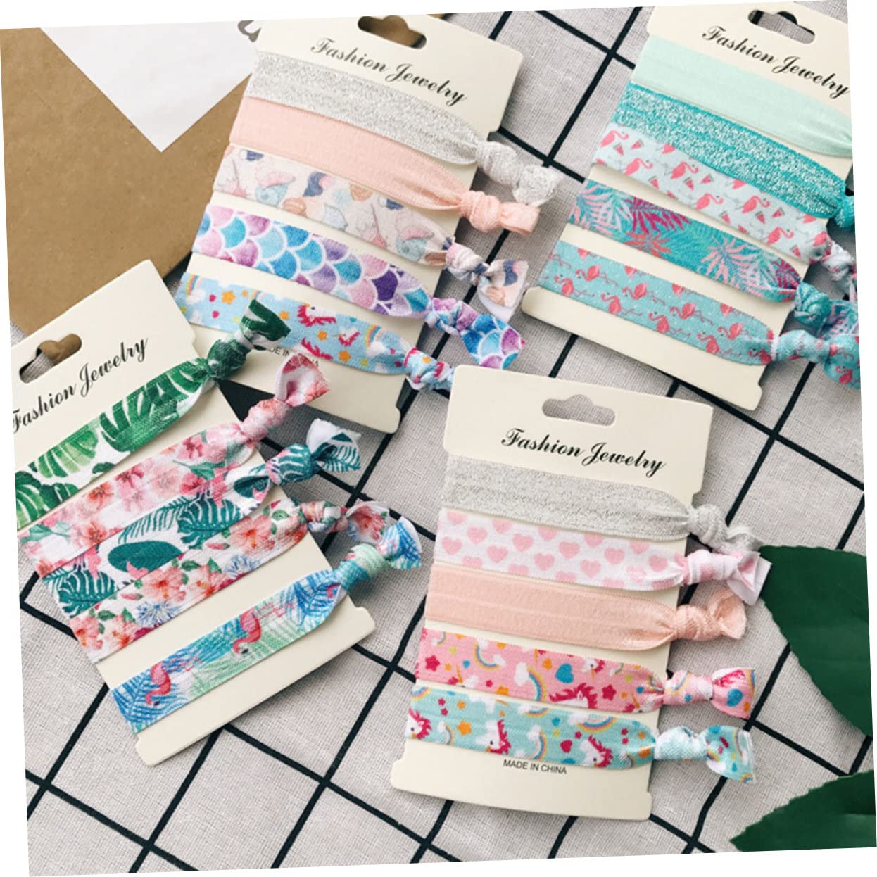 Minkissy 25-Piece Elastic Hair Tie Set - Soft Ponytail Holders, Stretch Hair Bands & Hair Rings for Women & Girls (5 Stylish Patterns) - Perfect for Workouts, Office & Everyday Hairstyles