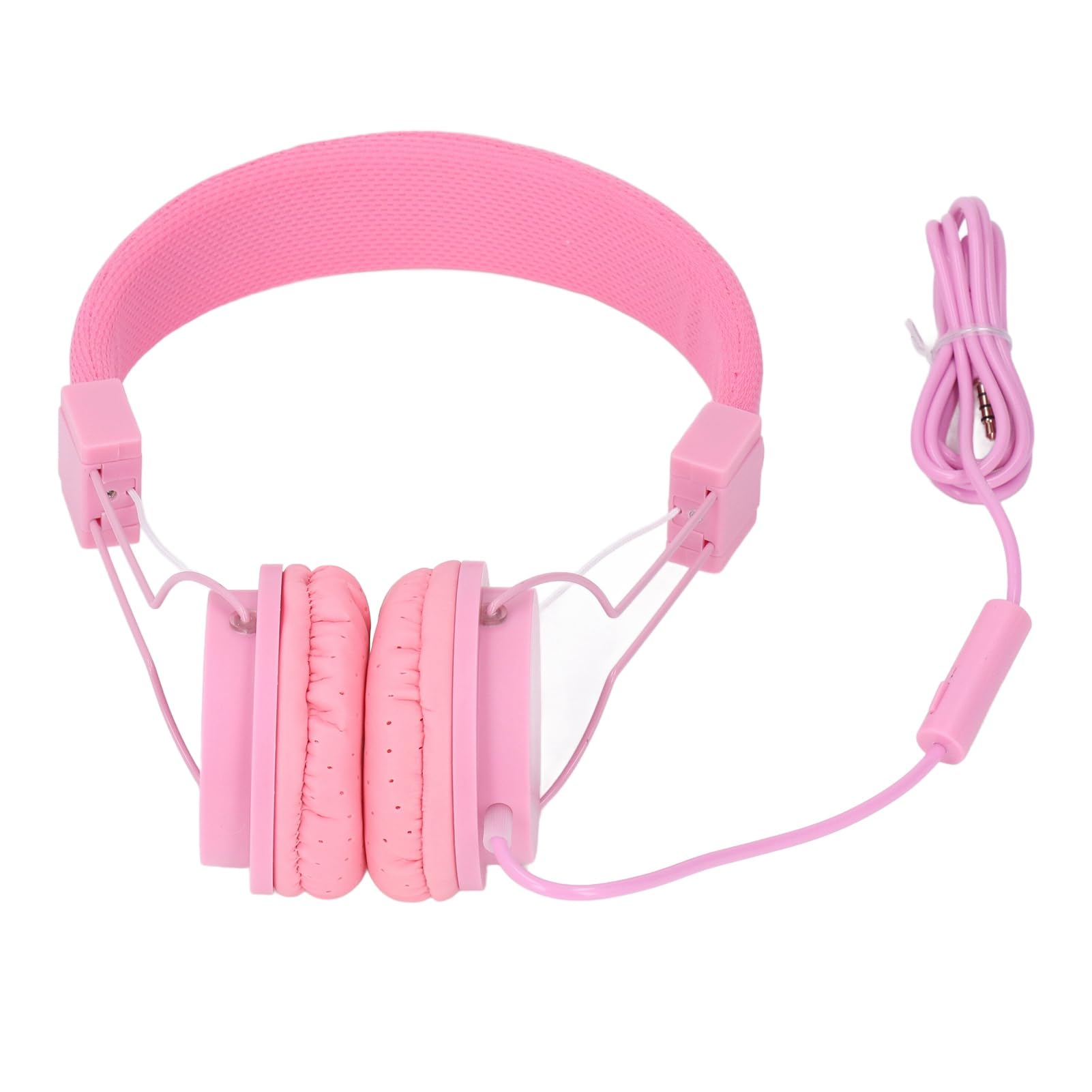 Fabater Wired Stereo Headphones with Microphone - Noise Cancelling Over-Ear Headphones for PC, Laptop, Gaming & Music - Adjustable Headband & Enhanced Surround Sound (Pink) - Perfect for Work, Study, Gaming & Online Meetings