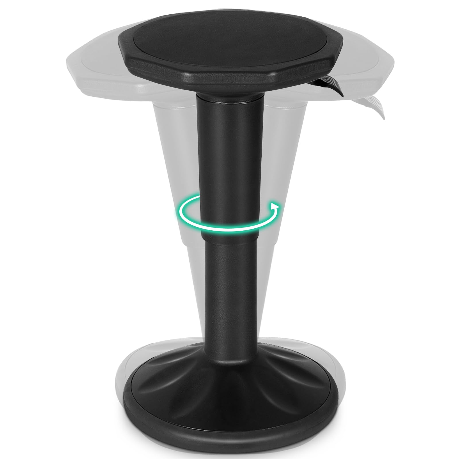 GLACER Adjustable Height Wobble Stool - 24