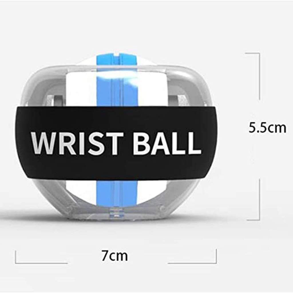 Gyro Ball Wrist Trainer - Push Start Spinner Exercise Ball with LED Lights & Metal Centrifugal Core (Red) - Perfect for Hand Therapy, Strength Training & Stress Relief