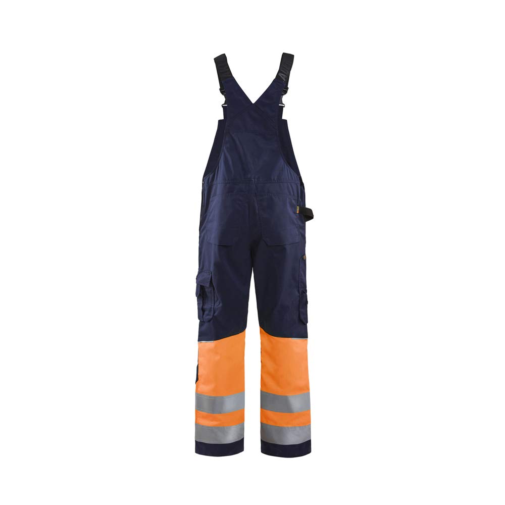 Blaklader 266218008953D120 High Visibility D120 Overalls - Navy Blue & Orange for Construction & Safety Work