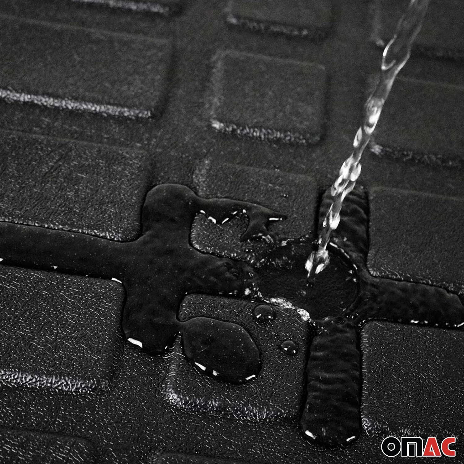OMAC All-Weather TPE Cargo Liner for Audi Q7 2007-2015 - Heavy Duty Black Trunk Mat, Waterproof & Non-Slip Protection for SUV Cargo Area - Perfect for Road Trips, Groceries, Pets & Outdoor Adventures