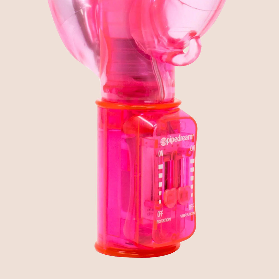 Pipedream Total Ecstasy Triple Stimulator - Vibrating Clitoral & Anal Stimulator with Rotating Bead Shaft | G-Spot & Dual Pleasure for Women & Couples | Perfect for Solo Play & Spicing Up Relationships