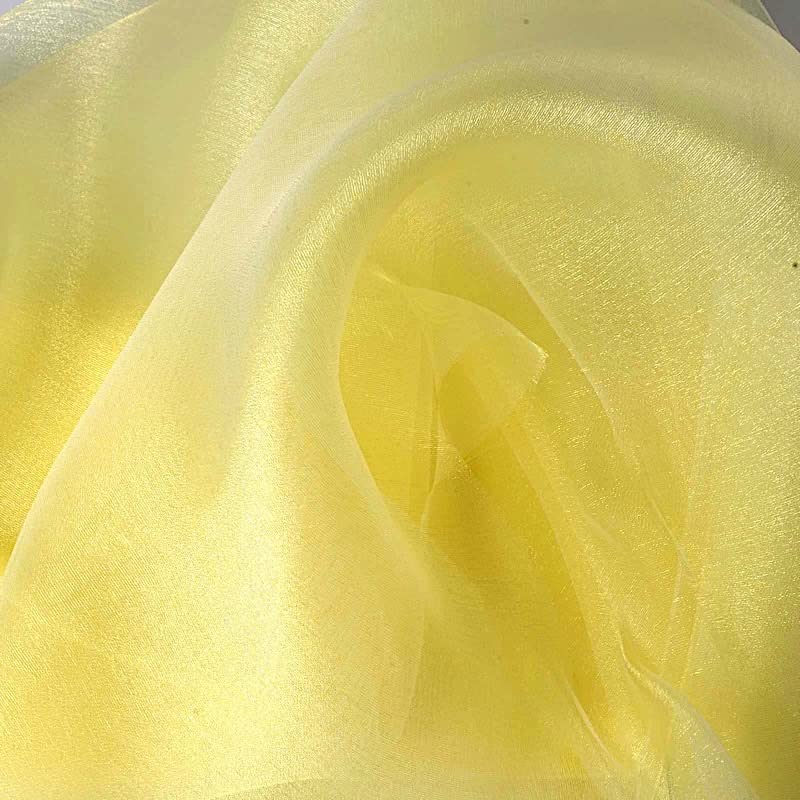 50 Premium Yellow Curly Chiffon Chair Covers with Sashes - Elegant Wedding, Party, Ceremony & Reception Decorations - Perfect for Banquet Halls, Bridal Showers, and Special Events