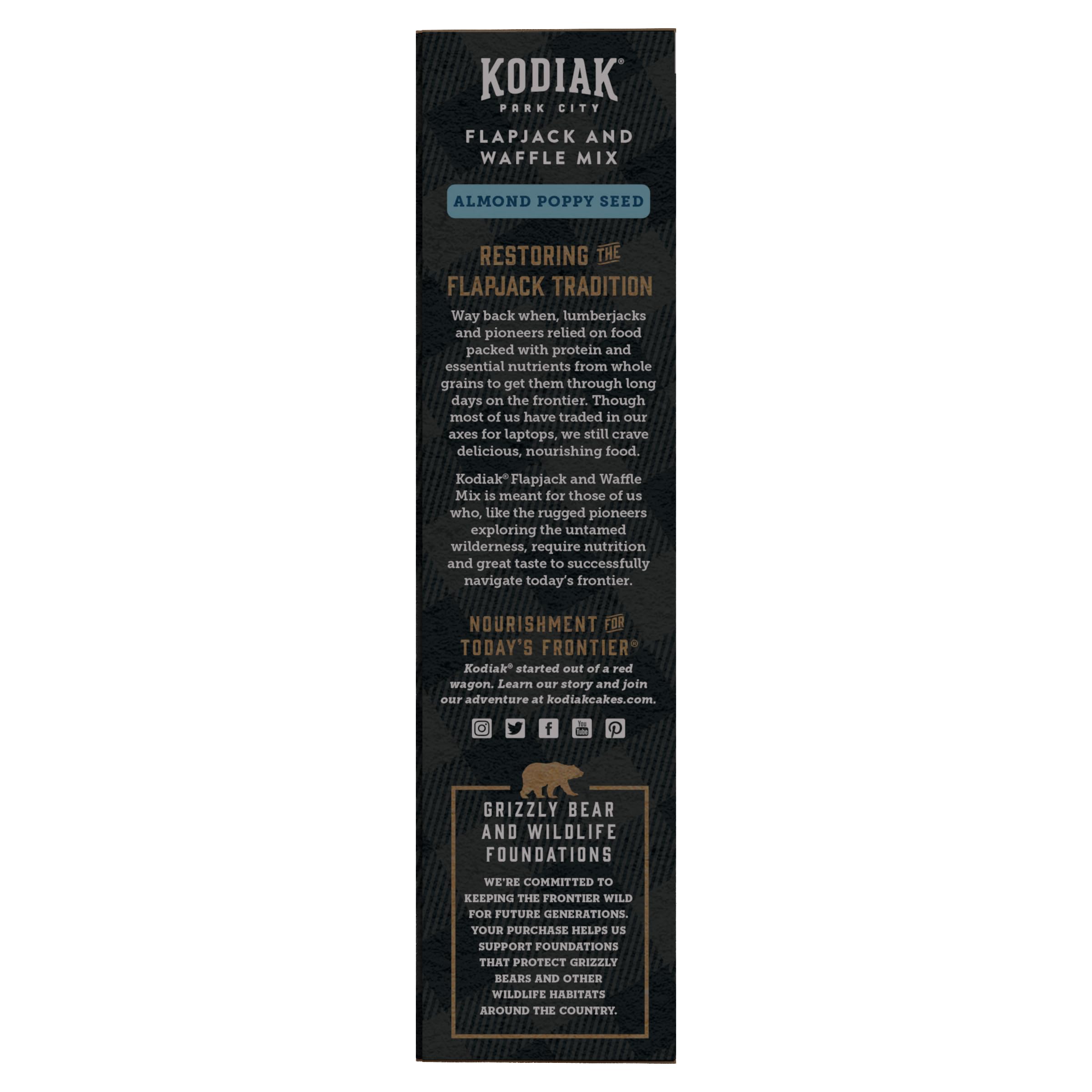 Kodiak Cakes Power Cakes - Almond Poppyseed High Protein Pancake & Waffle Mix, 100% Whole Grains, Pack of 6 | Perfect for Breakfast, Camping & Post-Workout Meals