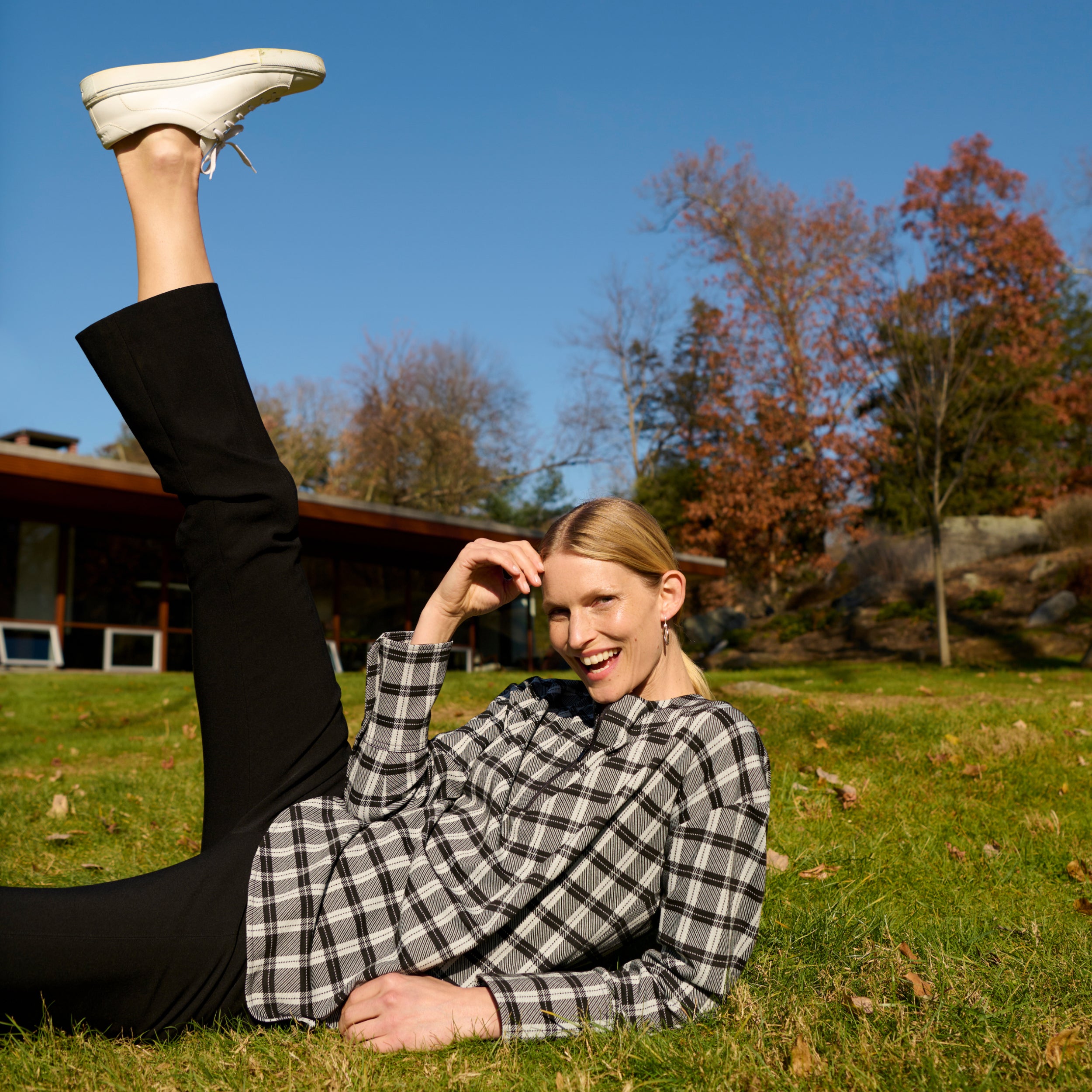 Kick Flare Foster Pant - Eco PowerStretch Women's Yoga Pants in Black for Workouts & Lounge Wear