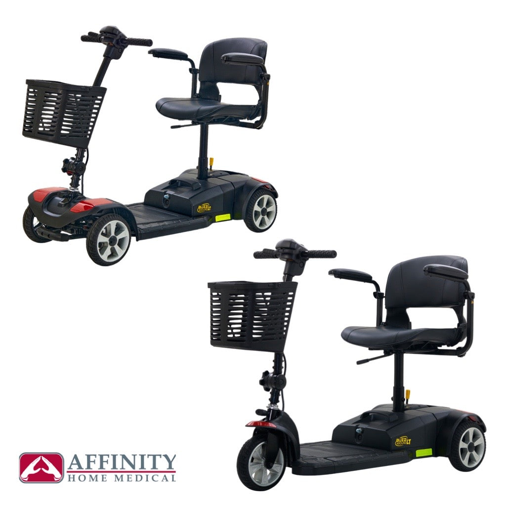 Golden Technologies BuzzAround LT Portable Scooter - Lightweight Mobility Scooter for Adults & Seniors - Indoor/Outdoor Use for Shopping, Travel & Daily Activities