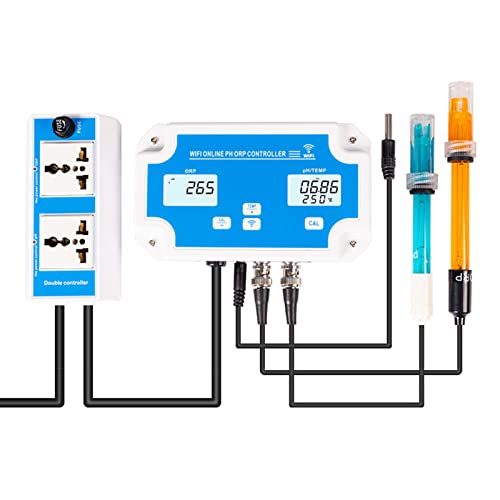 3-in-1 Wireless Water Quality Tester with PH ORP Temperature Measurement - Smart App Remote Control Multi-Parameter Water Monitor for Drinking Water, Pools, Aquariums, Fish Tanks & Hydroponics (Model W2839) - Perfect for Home Water Testing, Aquaculture Monitoring and Hydroponic Gardening