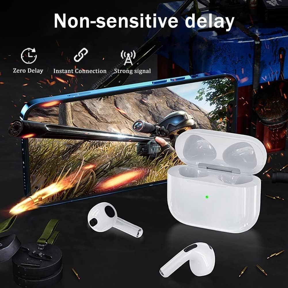 Wireless Bluetooth Earbuds 5.3 with Noise Cancelling, IPX7 Waterproof Sport Earphones, Fast Charging & Auto Pairing, HD Mic Headset for Running/Gym/Workout - Compatible with Android iOS Samsung iPhone