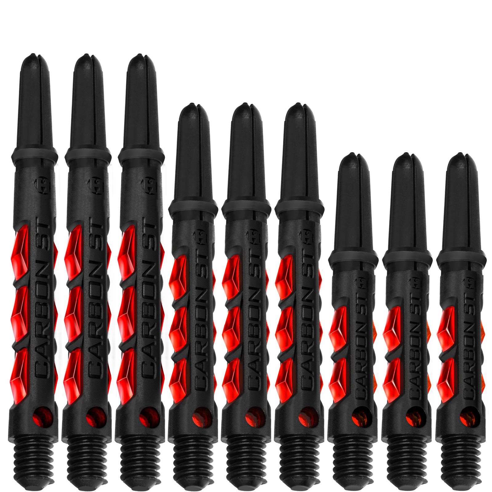 Harrows Carbon ST Ring Lock Shafts - Red | High-Performance Darts Shafts for Professional & Casual Play | Perfect for Tournaments, Bars & Home Practice