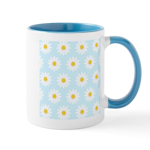 White/Blue Inside - Daisies' Mug