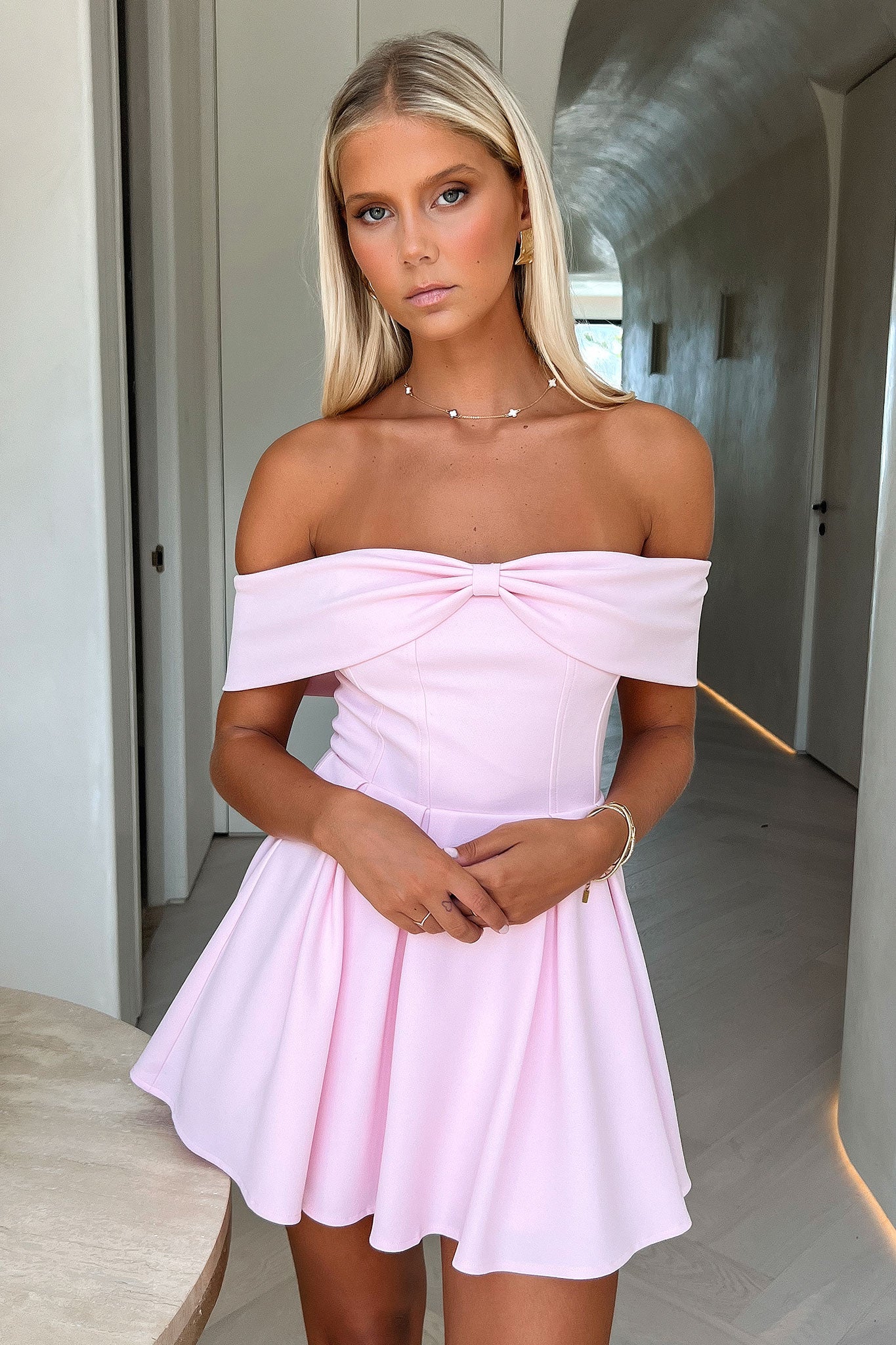 Juliana Dress for Women - Elegant Pink Floral Summer Dress with Short Sleeves & Flowy Skirt | Perfect for Beach Vacations, Date Nights & Casual Outings