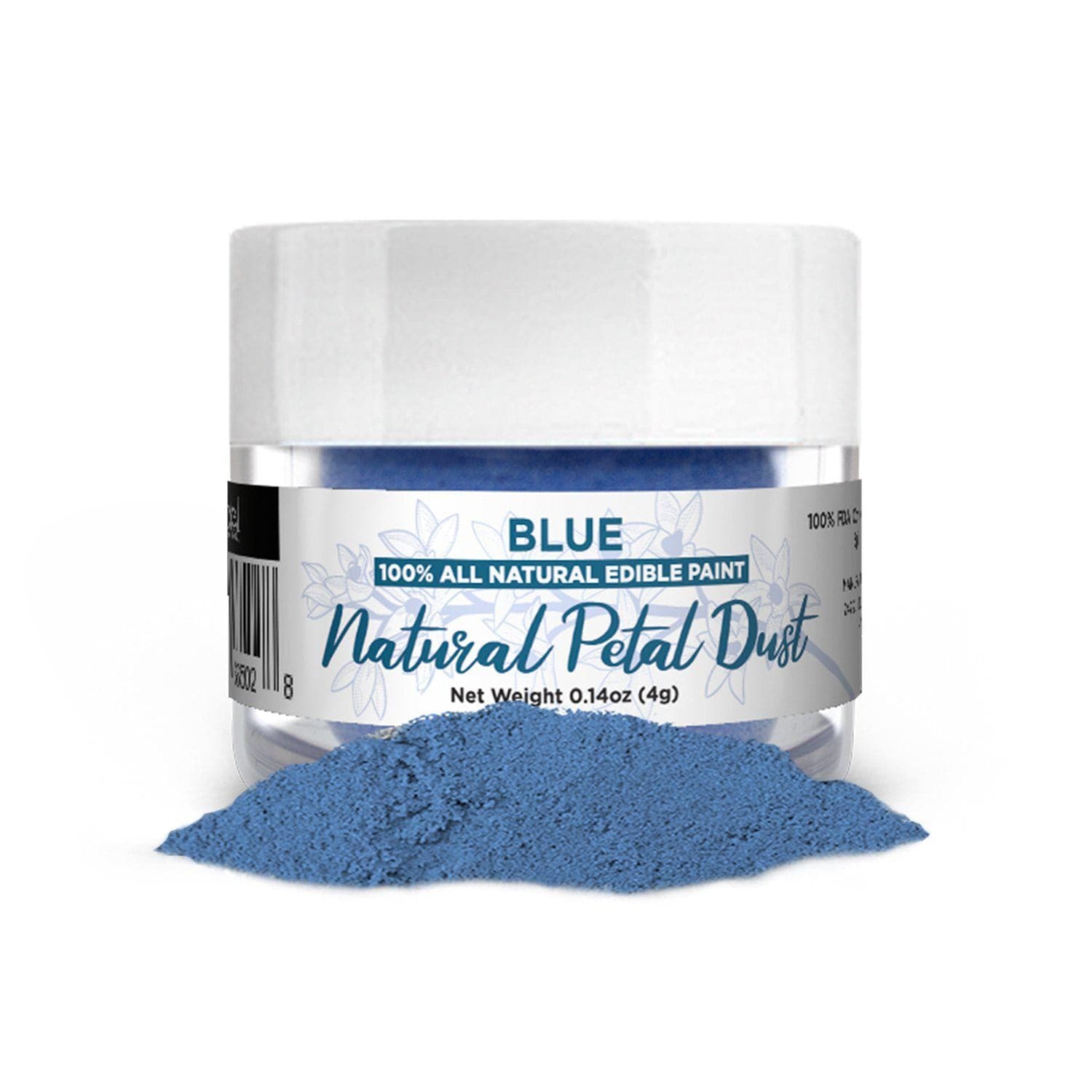 Blue Petal Dust - 4 Gram Jar - Edible Cake & Cookie Decorations for Baking, Wedding Cakes, Cupcakes, and Desserts
