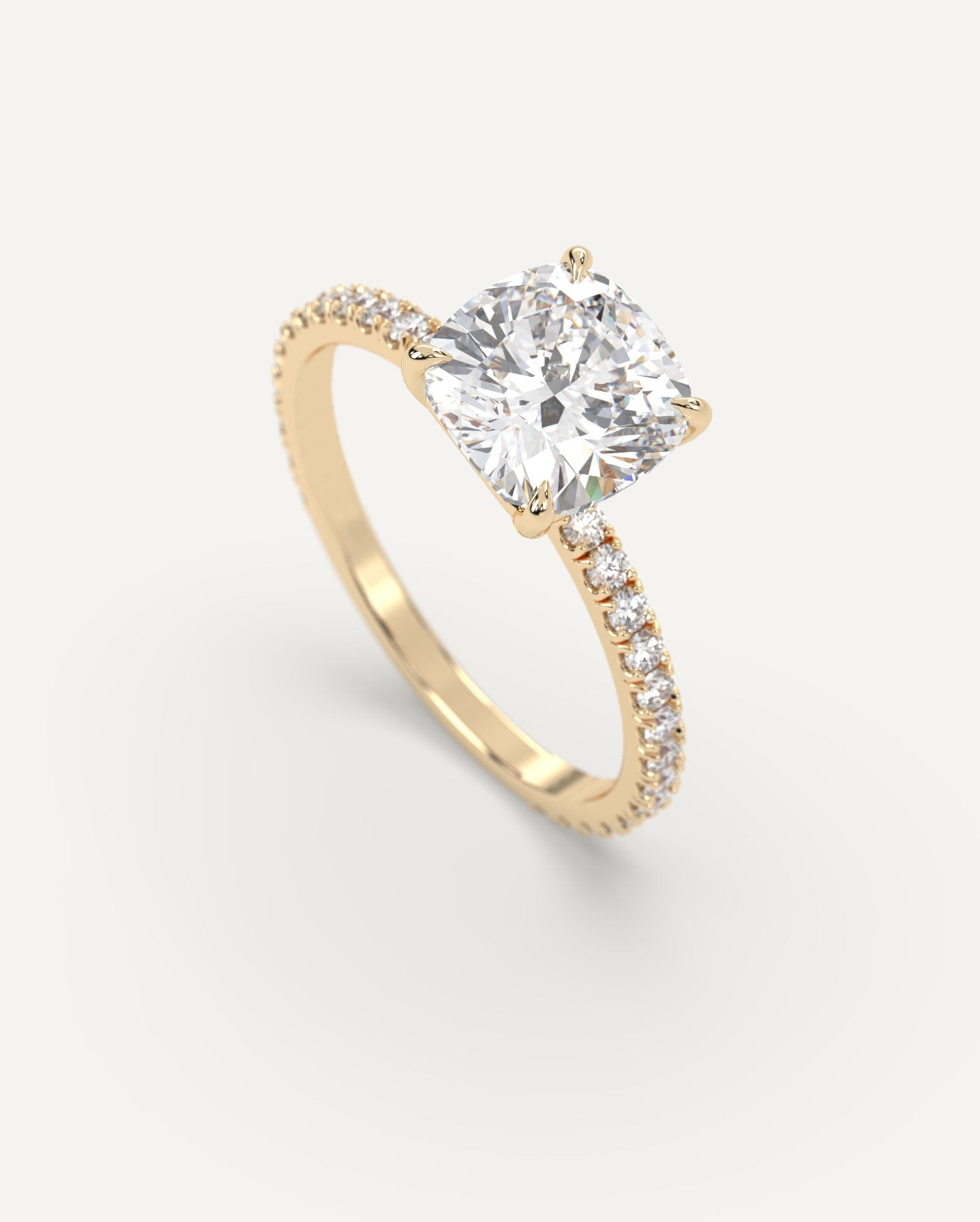 2 Carat Cushion Cut Diamond Engagement Ring - 14K White Gold Wedding Band for Women - Perfect for Proposals, Anniversaries & Special Occasions
