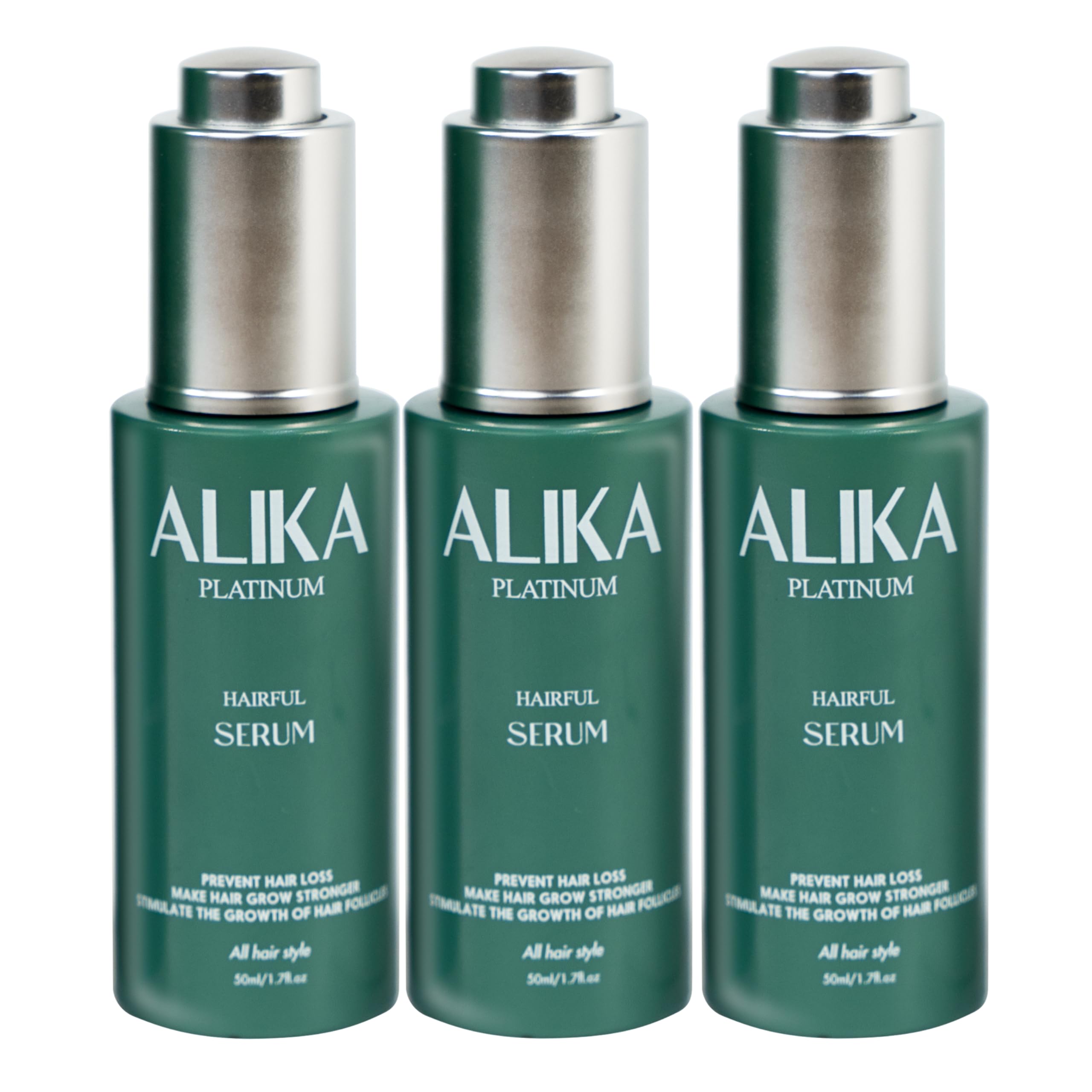 ALIKA 3 Hair Growth Serum for Women & Men - Scalp Treatment for Hair Loss & Thinning - Natural Formula for Dry, Oily & Normal Scalp - Promotes Thicker, Longer & Healthier Hair (50ml) - Perfect for Daily Use at Home, Salon Treatments & Travel