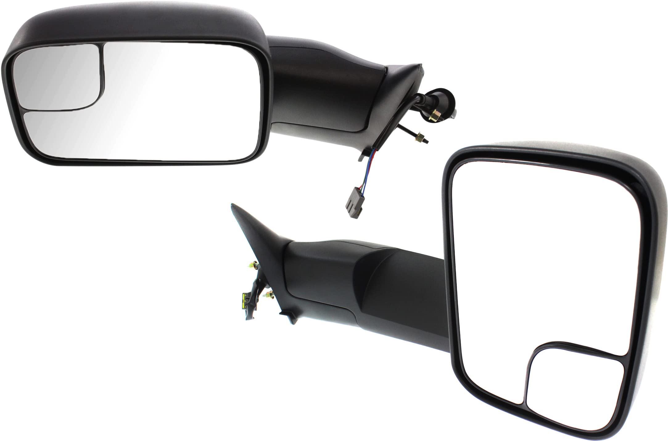 Kool Vue Power Towing Mirrors for Dodge Ram 1500/2500/3500 (1994-1997) - Textured Old Body Style, Standard Cab - Driver & Passenger Side - Enhanced Visibility for Towing & Off-Road Adventures