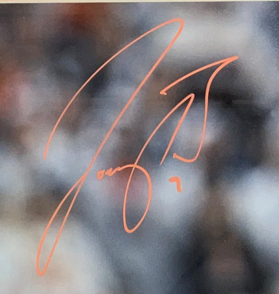 Joe Burrow Autographed Framed 16x20 Cincinnati Bengals White Jersey Photo - Limited Edition Collectible for Football Fans, Man Cave Decor, Sports Memorabilia Gift