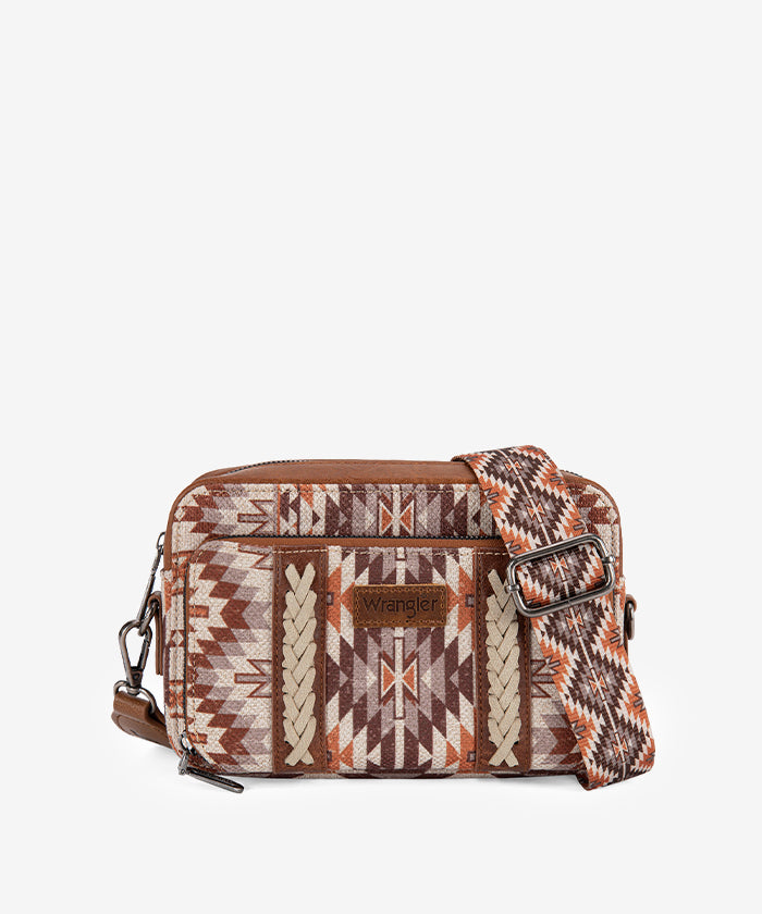 Wrangler Aztec Printed Crossbody Purse - Stylish Boho Shoulder Bag for Women | Perfect for Travel, Shopping & Everyday Use