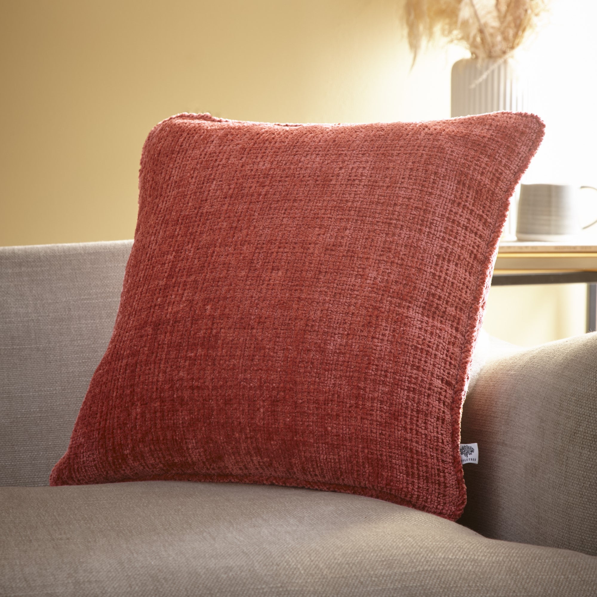 Appletree Loft Alba Cushion Cover - Soft & Stylish Terracotta Home Decor - Perfect for Sofa, Bed, Chair & Living Room Accent