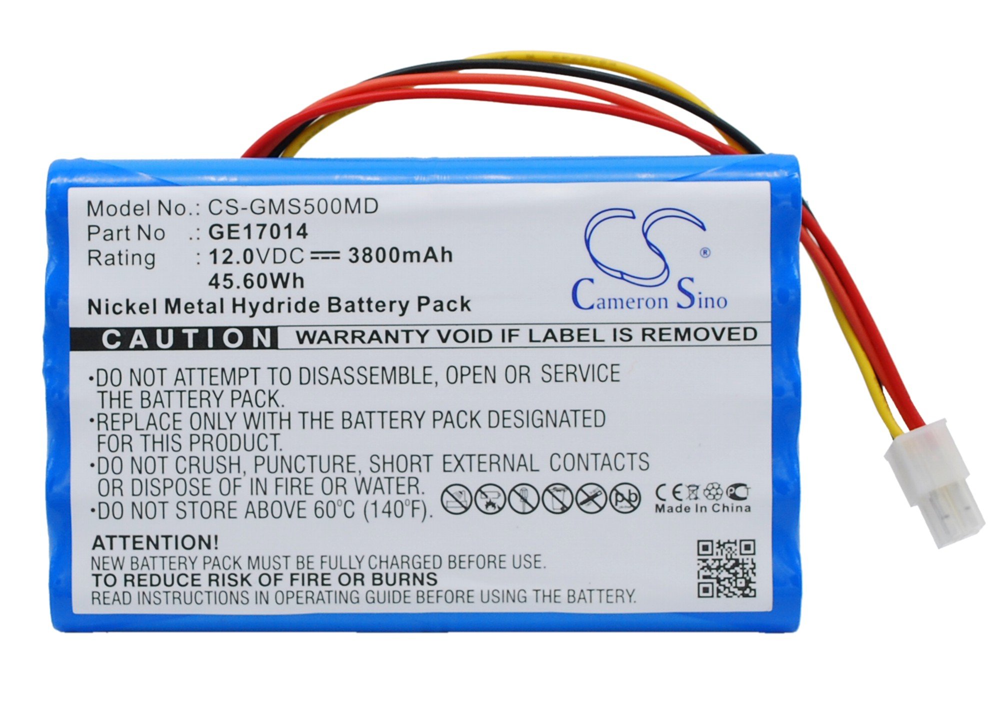 GE S5 Patient Monitor Replacement Battery - Compatible with 10HR4, 3AU, 17014, AMED2002, B11221 Models | Long-Lasting Power for Hospital & Clinical Use
