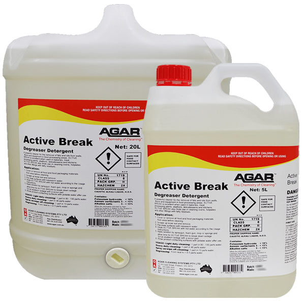 Agar Active Break Kitchen Degreaser - Powerful Stain & Grease Remover for Stovetops, Ovens & Grills - Ideal for Home Kitchen Cleaning & Restaurant Use