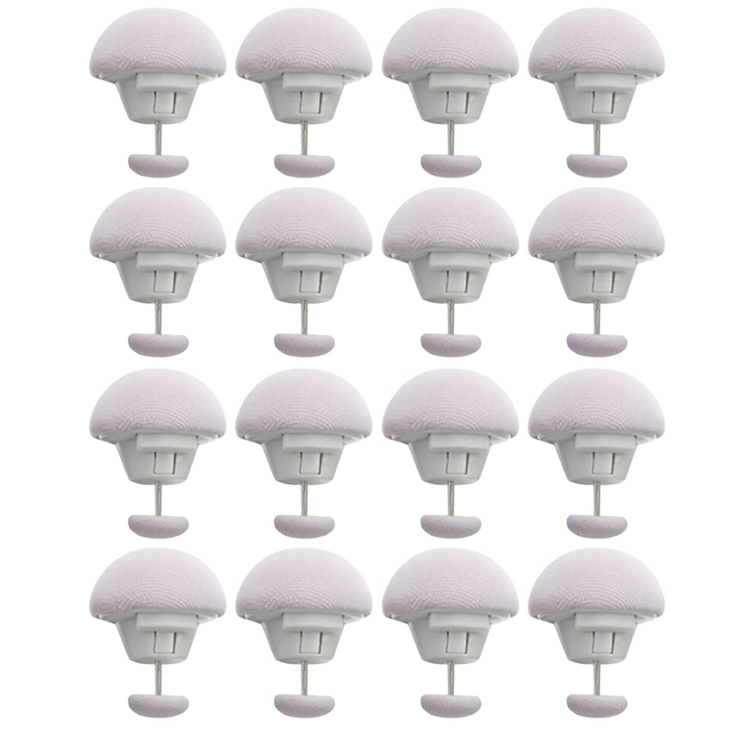 16-Piece Duvet Clip Set - Non-Slip Quilt Fixing Clips with Buttons | Secure Duvet Cover & Comforter | Perfect for Bedroom, Hotel, or Guest Room (Gray)