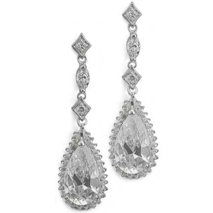 Leticia Cubic Zirconia Earrings for Women - Sparkling Stud & Dangle Earrings Set - Elegant Gift for Birthday, Anniversary & Valentine's Day - Perfect for Parties, Weddings & Date Nights