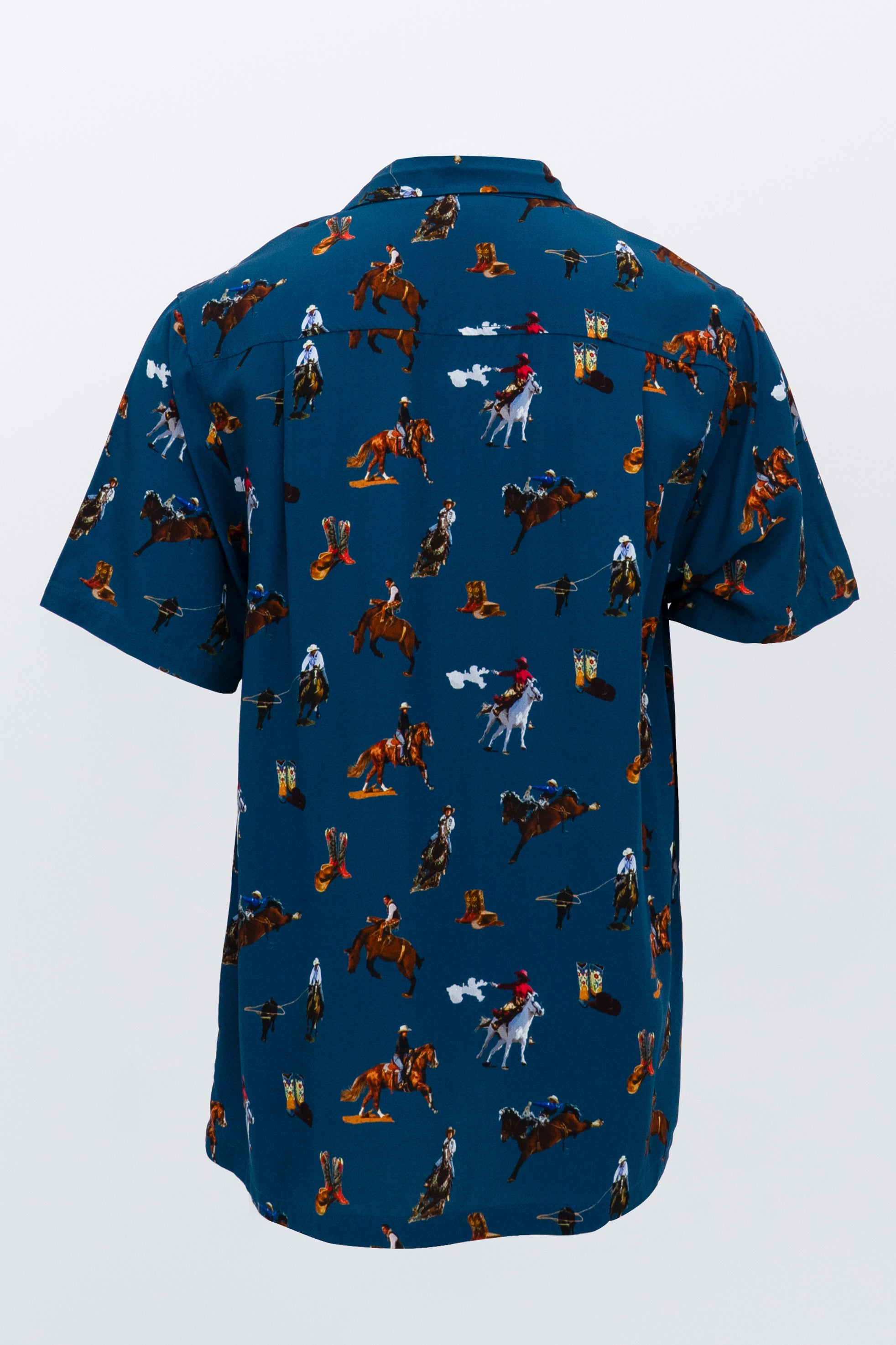 Dino Shirt for Men - Stylish Cowboy Western Woven Bamboo Button Up Shirt - Perfect for Country Rodeo, Outdoor Adventures & Casual Wear