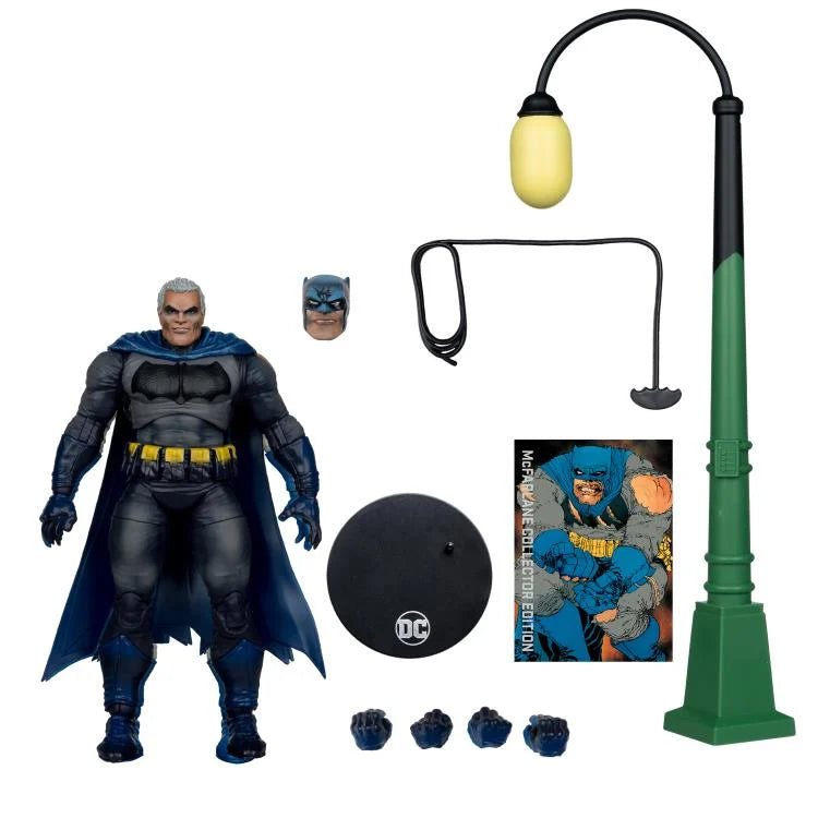 Batman Battle Damage Platinum Chase Figure - The Dark Knight Returns DC Multiverse Collector Edition Action Figure for Display, Cosplay, and Comic Book Collections