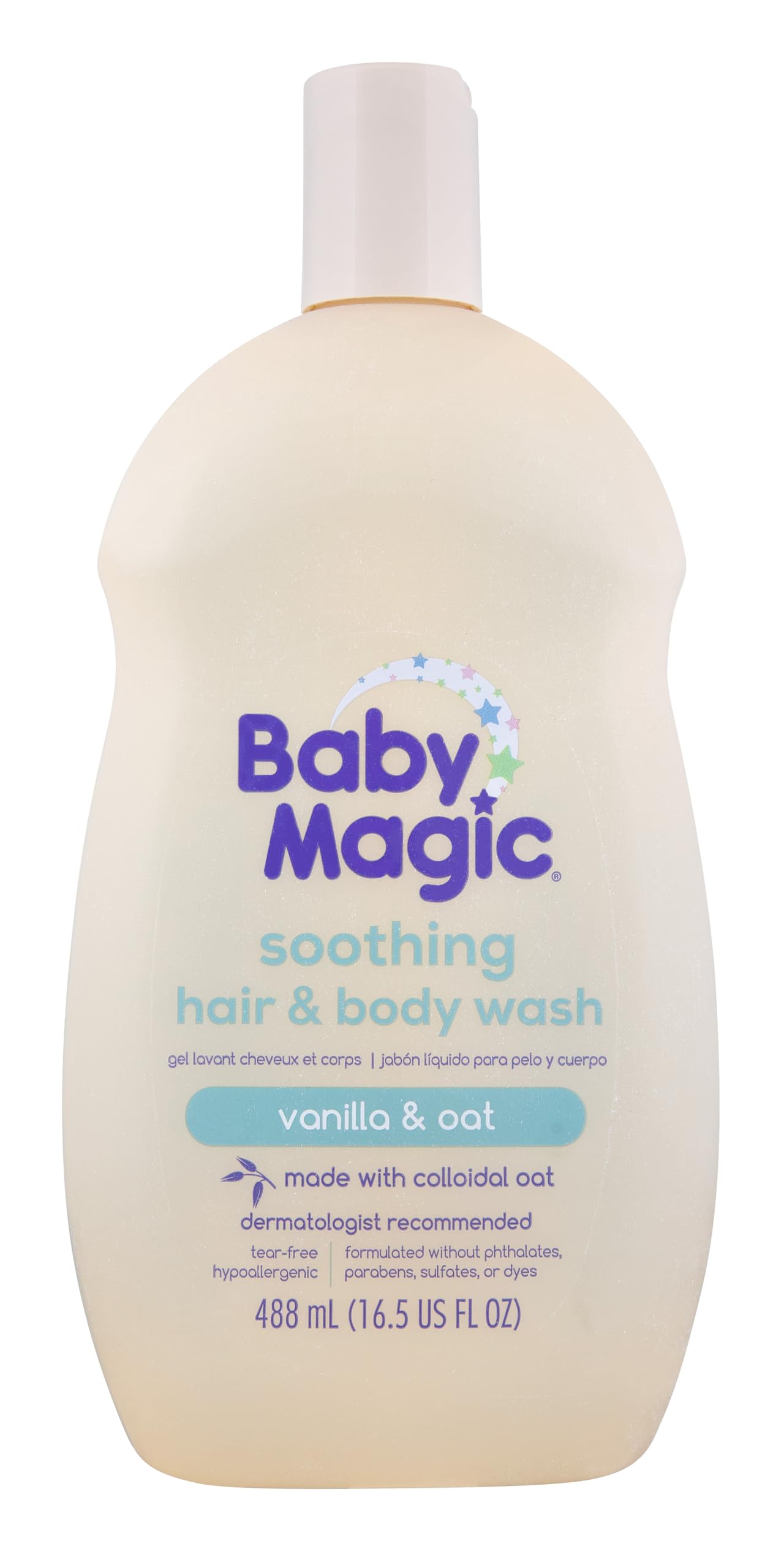 Baby Magic Soothing Hair & Body Wash - Tear-Free Vanilla Oats Formula for Delicate Skin | Gentle Cleanser for Newborns & Infants | Perfect for Bath Time & Daily Care | 16.5 fl oz