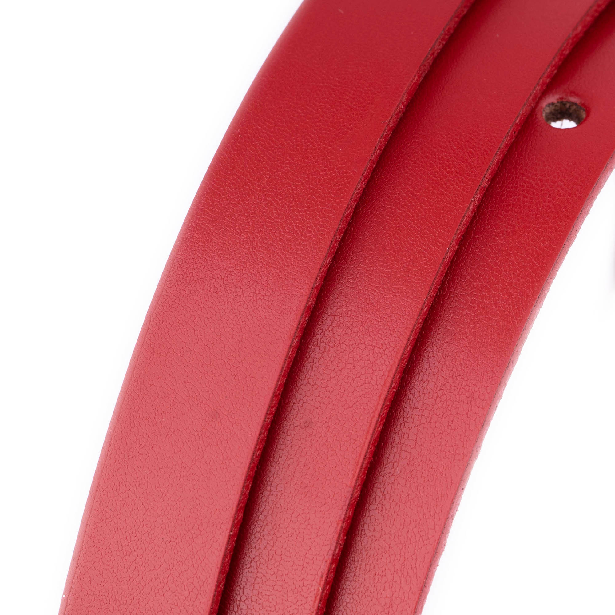 1.5 cm Genuine Red Leather Belt Strap for Versace Buckles - Women's Replacement Accessory for Jeans, Dresses & Formal Wear
