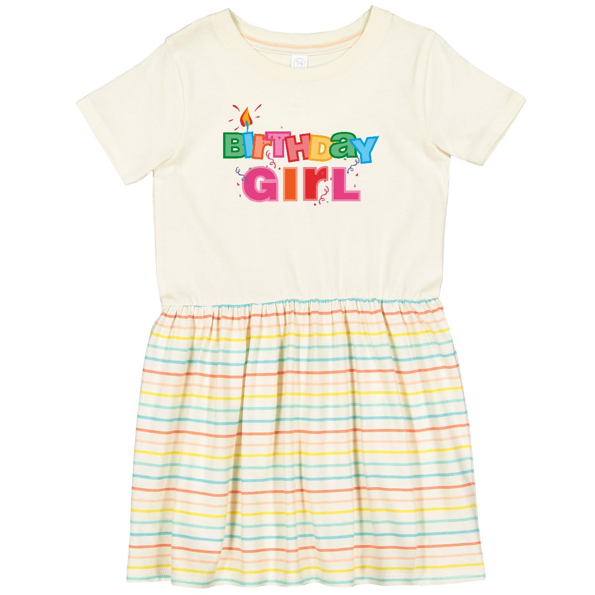 Inktastic Birthday Girl Letters Toddler Dress - Cute Outfit for Birthday Parties & Special Occasions