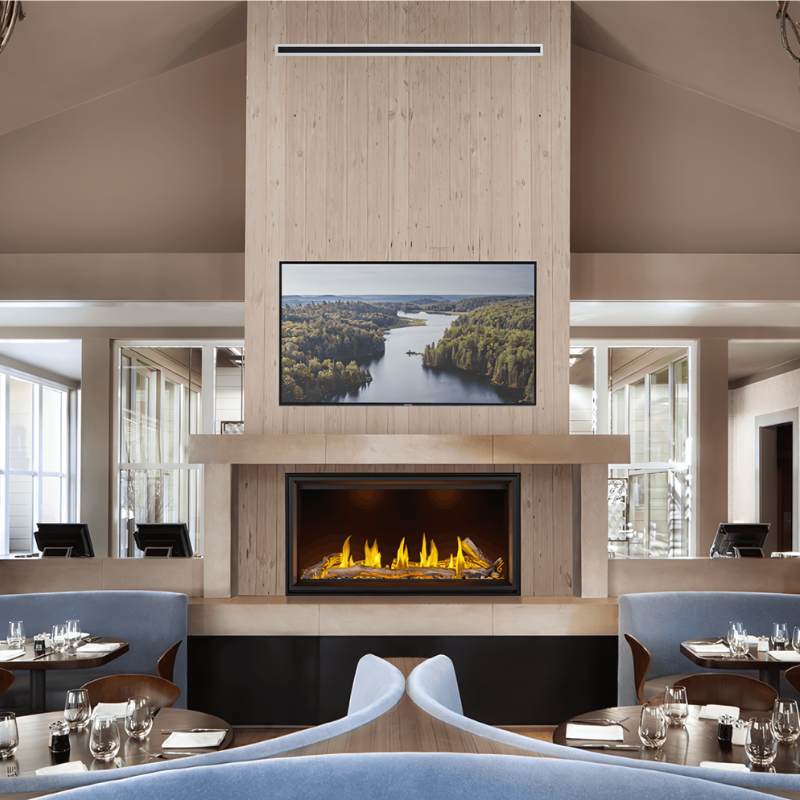 Napoleon TLV50N Tall Vector 50 Linear Direct Vent Gas Fireplace - Modern Heating for Living Rooms, Bedrooms & Outdoor Spaces