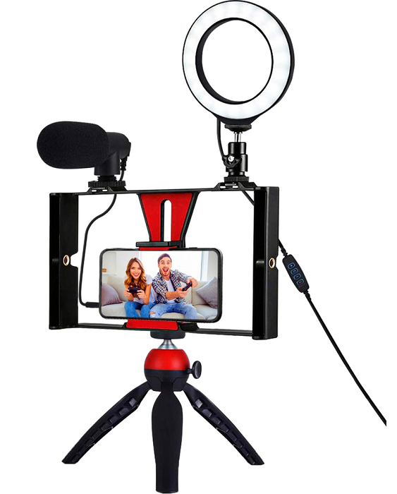 Helix Content Creator Portable Studio Kit - Professional Lighting & Backdrop for YouTube, TikTok & Social Media Videos | Perfect for Home, Office & On-the-Go Content Creation
