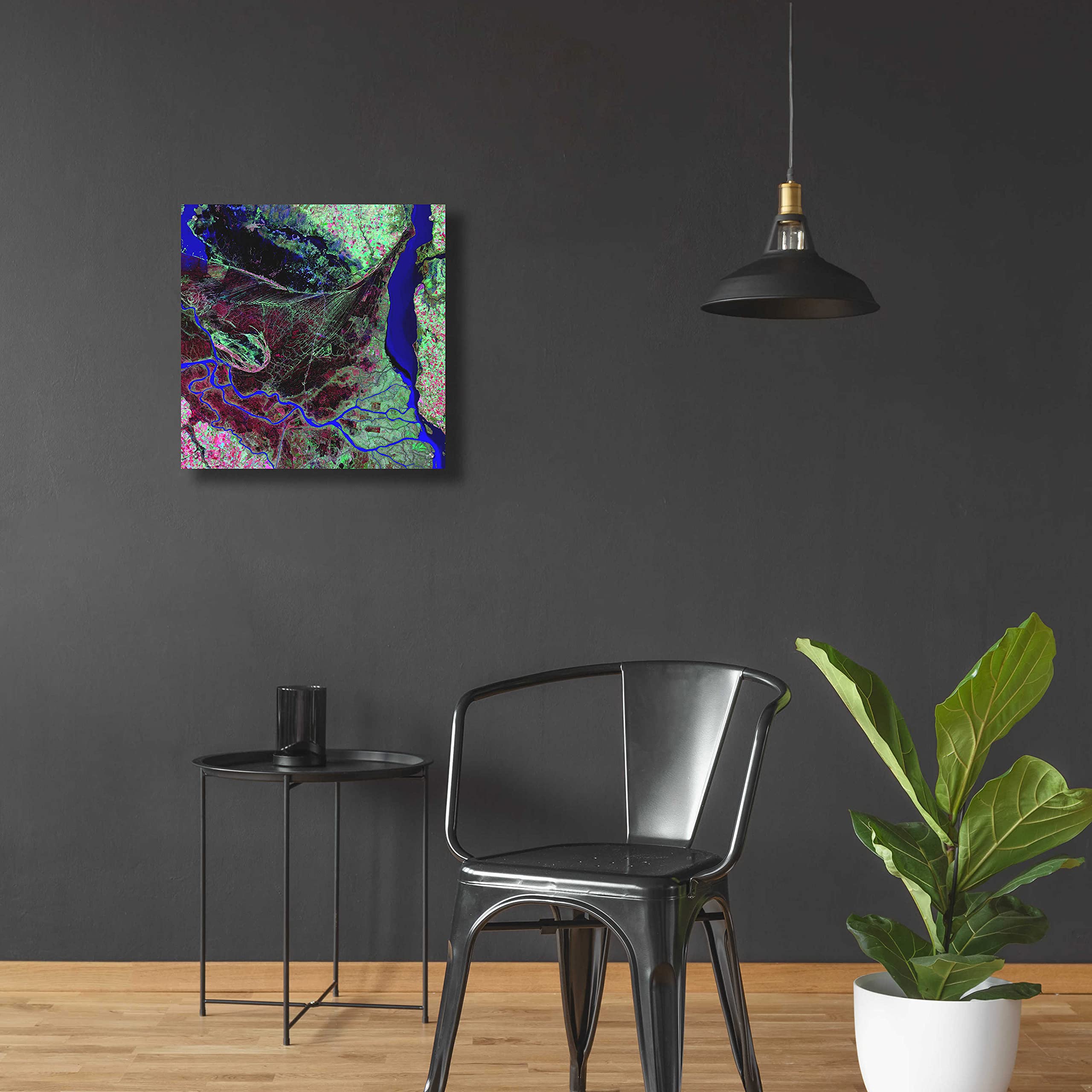 Epic Art 'Earth as Art: Parana River Delta' Acrylic Glass Wall Art - 24x24 Inch Modern Home Decor - Perfect for Living Room, Bedroom or Office