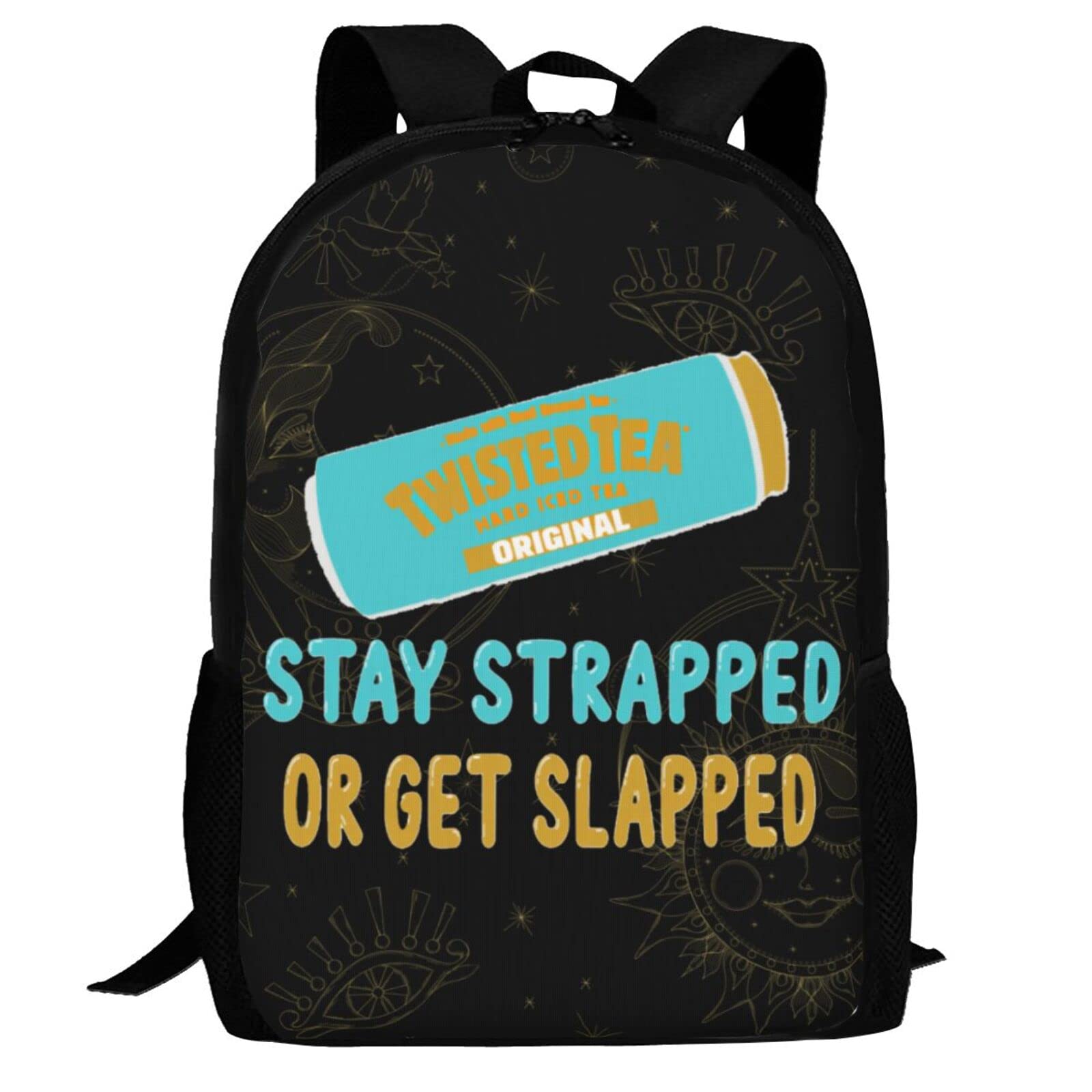 Twisted Tea School Backpack - Lightweight Waterproof Travel Rucksack with 16 Inch Laptop Compartment for Boys & Girls - Perfect for School, College, Hiking and Daily Commute