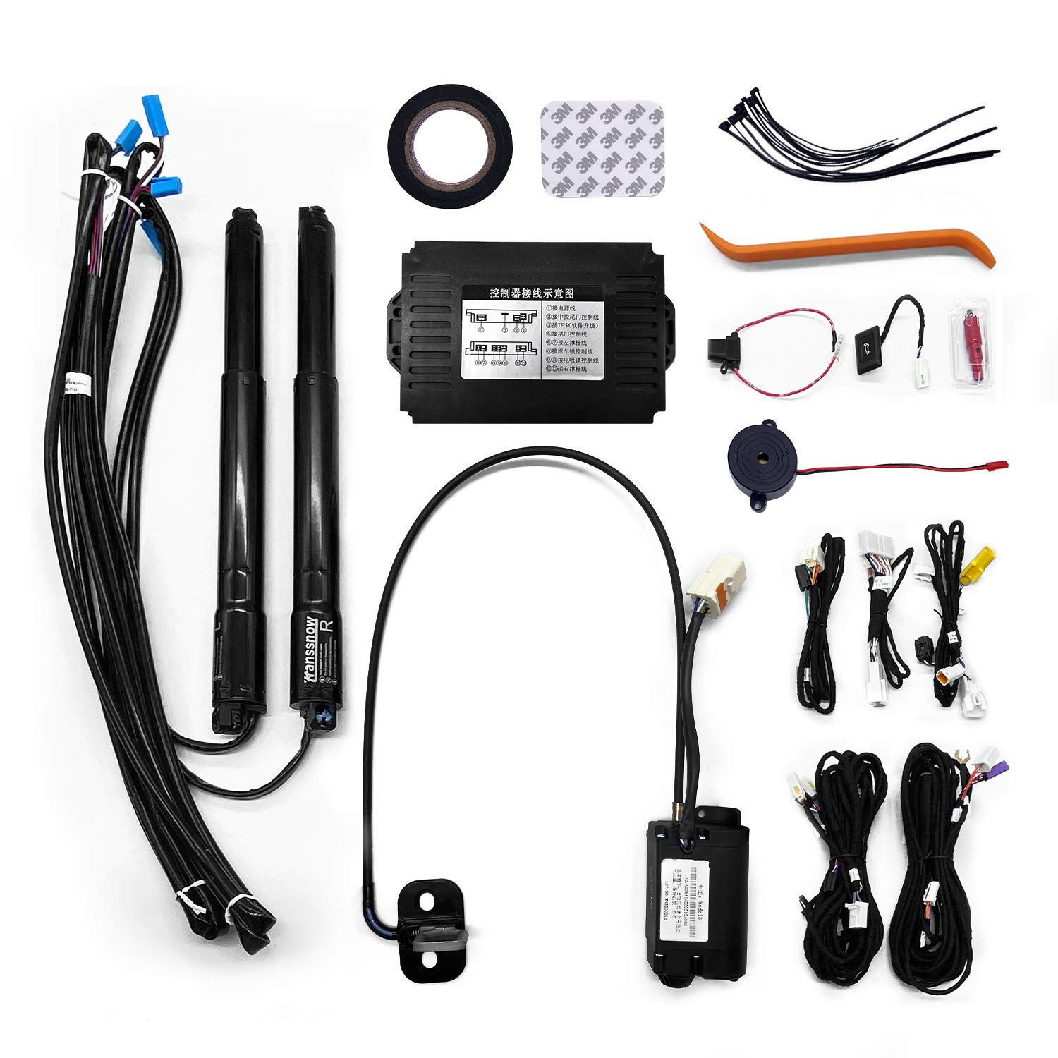 Hansshow Power Trunk Kit - Auto Close Switch & Remote Control for Tesla Model 3 (2019-2020) | V6 Edition Electric Tailgate Installation | Perfect for Hands-Free Access & Convenient Loading