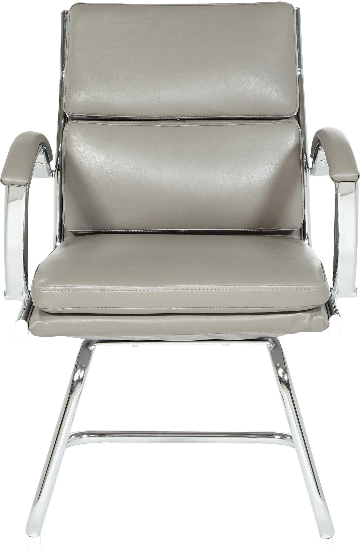 Office Star FL5385C Mid Back Faux Leather Visitor Chair - Comfortable Guest Seating for Reception Areas, Waiting Rooms & Office Lobbies